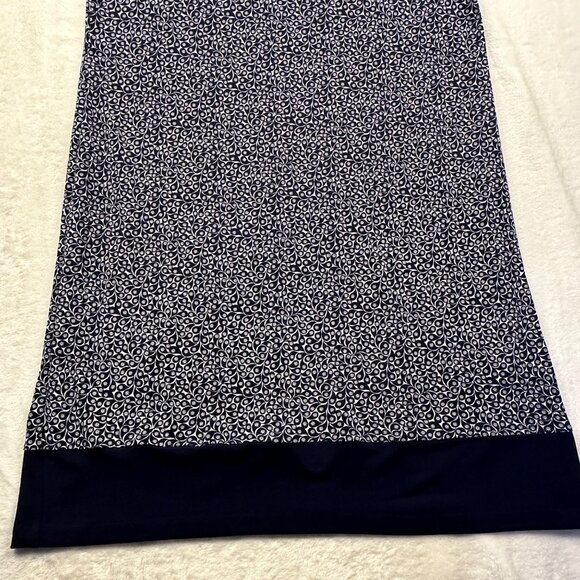 Michael Kors Womens Dress Navy White Floral Print Short Sleeve Size S NWT Preppy - Picture 6 of 12